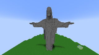 image of Jesus of stone by Pablo de Gerdo Minecraft litematic